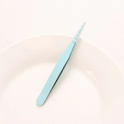 Macaroon Nail Art Decor Eyelashes Tweezers Tweezer Scrapbook Sticker Tapes Picking Stainless Clips DIY False Eyelashes Tools