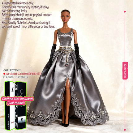 12.6in 1/6 Ball-Jointed BJD/MJD - 12-Joint Posable, Realistic Skin, Collector’s Premium Gift (Figure Only)