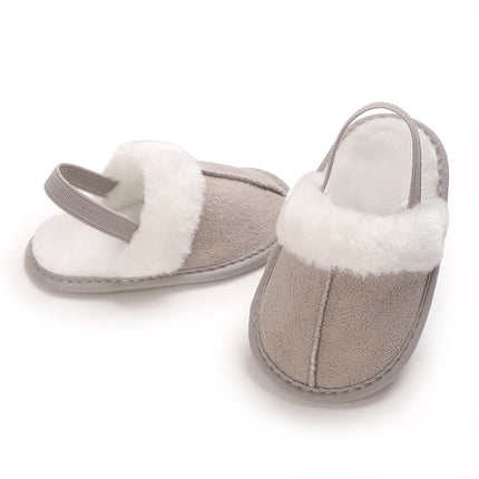 Newborn to 18 Months Children's Woolen Cotton Slippers Soft Soled Warm Baby Casual Shoes Cozy Footwear for Infants