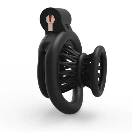 ABS Negative Chastity Cage for Men Cock Lock Lightweight Sissy Mini Male Chastity Lock with 4 Size Penis Rings Adults Toys