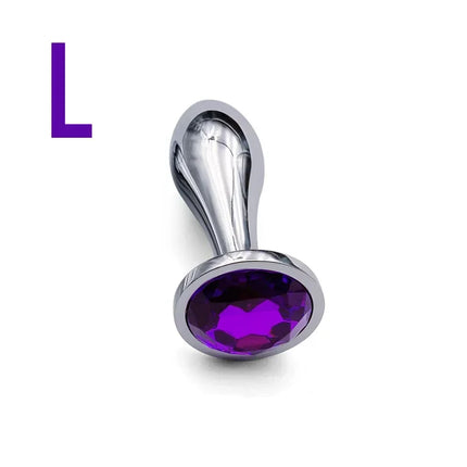 Metal Drop Anal Plug For Women Stainless Steel Three Sizes Jewel Base Butt Plug G-point Massage Adult Sex Toys Male/Famale Gay