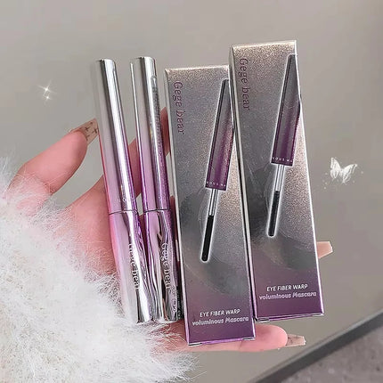 Silk Fiber Lashes Mascara with Metal Brush Head Long Lasting Curling Eyelash Extensions 4D Quick Dry Lengthening Eye Makeup Tool