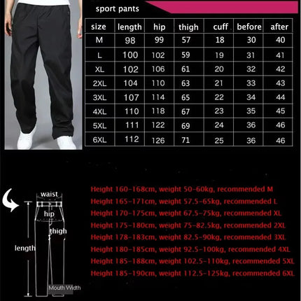 Thin Section Sweatpants Pants Male Spring Summer Casual Trousers Polyester Fiber Loose Plus Size Quick Drying Pants Sportwear
