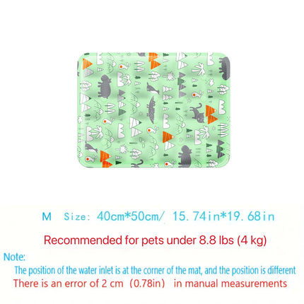 Cute Floor Mat Cool Pet Cooling Mat Self Added Water Dog Cold Bed Mat Portable Durable Pet Ice Cushion For Small Large Dogs