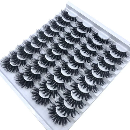 20 pairs 3D Mink Lashes Natural False Eyelashes Dramatic Volume Fake Lashes Makeup Eyelash Extension Silk Eyelashes