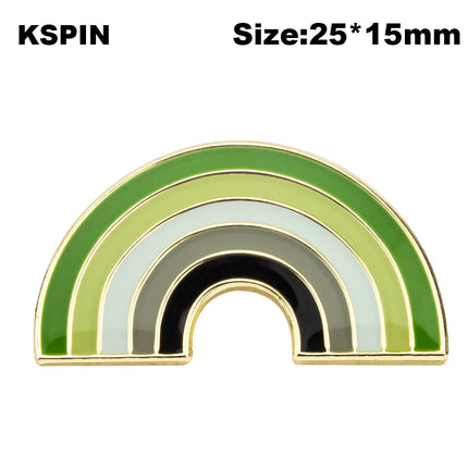 Aromantic Pride Flag Lapel pin badges for clothes Pin badges safety pin brooch XY0463-1