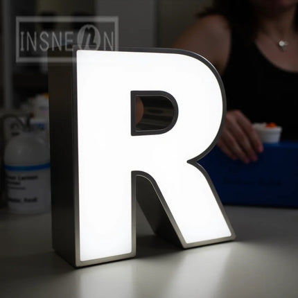 Custom 3D Metal LED Light Backlit Sign for Storefront Business Illuminated Signage Outdoor Waterproof Advertising Light Up