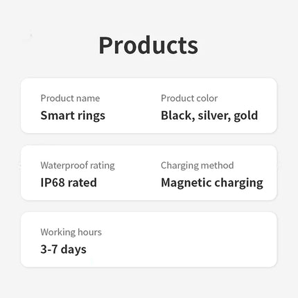 Simple Smart Ring Heart Rate Blood Oxygen Sleep Health Monitor Sport Ring IP68 Waterproof Pedometer Remote Gesture Control Photo