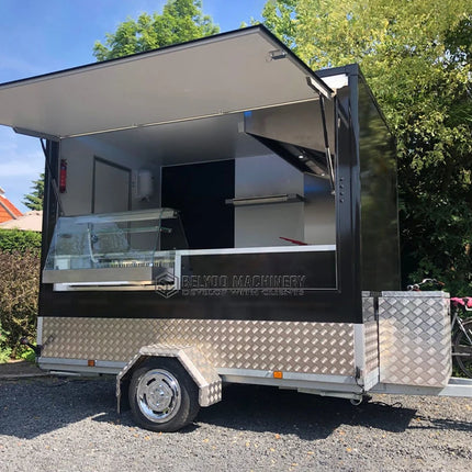 Belyoo 2026 9.8ft Street Food Trailer Mobile Hot Dog Stand Food Truck With Full Kitchen Juice Vending Trailer Ice Cream Truck
