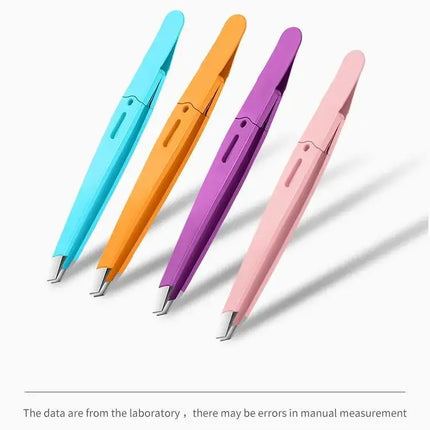Eyebrow Tweezer Colorful Hair Beauty Fine Hairs Puller Stainless Steel Slanted Eye Brow Clips Removal Makeup Tools