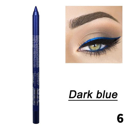 1Pc 14 Colors Eyeshadow Pen Multifunctional Highlighter Pearl Glitter Eyeliner Gel Eye Makeup Pen Monochrome Highlighter