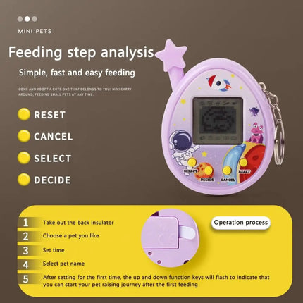 Children  key Chain Pocket Nostalgic Electronic Pet Machine Virtual Network Pet Development Game