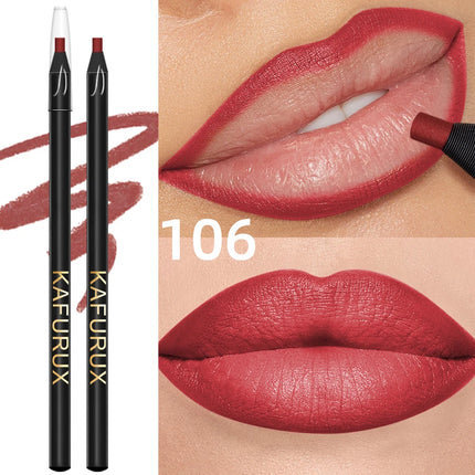 1PC Waterproof Matte Lip Liner Contours Lips in Shades Lipstick Long Lasting Non-stick Cup Hydrating Lip Makeup 12 Colors Gifts