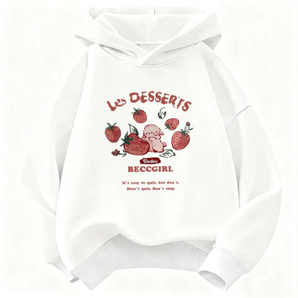 Funny Strawberry Fashion Y2k Hoodie Kids 90s Children's Sweatshirt Hoody Casual Hoodies for Boys Girls Clothes