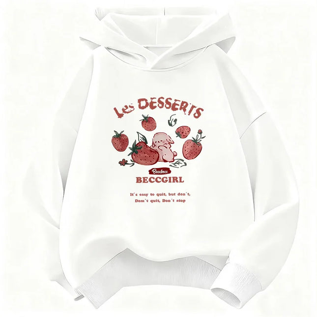Funny Strawberry Fashion Y2k Hoodie Kids 90s Children's Sweatshirt Hoody Casual Hoodies for Boys Girls Clothes