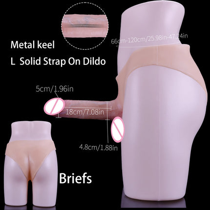Strap-on Double Dildo Silicone Dildo Harness Solid Strapon Dildos Realistic Skin Wearable Penis Adult Sex Toys For Women Men