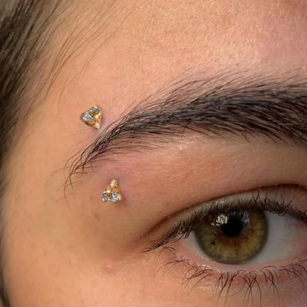 1-9PCS Golden Eyebrow Stud Rings Piercing Jewelry Rook Surgical Steel Silvery CZ Tiny Labret Lip Navel Belly Helix Tragus 16G