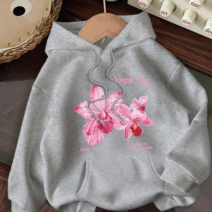 Women Hoodies Beautiful Flowers 2025 Winter Autumn Clothes Y2k Sweatshirt Top Hoodie Long Sleeve Women's Casual Clothing