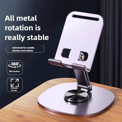 Rotating Table Cell Phone Holder Support Desktop Stand for IPad Samsung IPhone 15 14 13 Mobile Mount