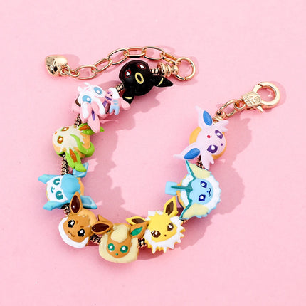 Anime Figure Eevee Pendant Cute Cartoon Enamel DIY Accessories for Women Men Festival Creative Gifts