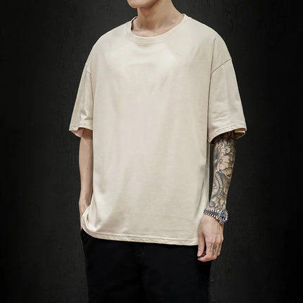 LEGIBLE 2025 Summer Men's T Shirt Casual Loose Cotton Short Sleeve T-Shirt Mens Top Tee shirt Men