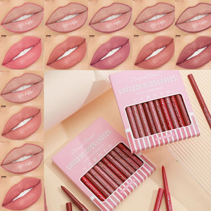 Lip Liner Lipstick Pen Waterproof Lasting Hook Line Lip Pen Matte Beginner Automatic Lips Liner Bean Paste Lip Contour Cosmetics