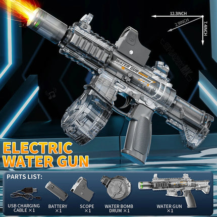 M416 Large Capacity Electric Water Gun Fully Automatic Shooting Toy Summer Water Gun Battle Beach Outdoor Entertainment ChildToy