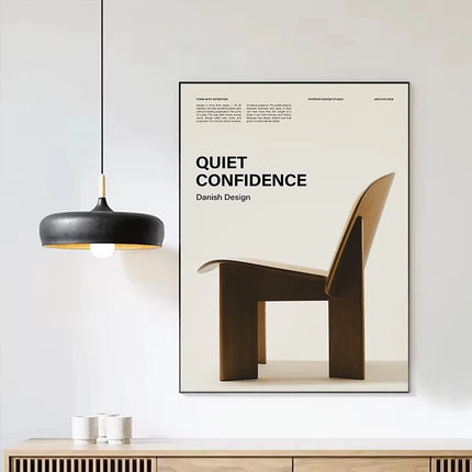 Minimalist Bauhaus Iconic Mid-Century Chairs Exhibition Furniture Poster Canvas Painting Wall Art Pictures Home Office Decor