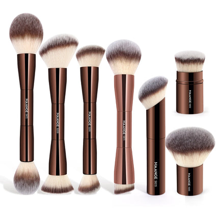 MAANGE Professional Makeup Brush Set Double Head Foundation Powder Concealer Blush Makeup Brush Soft Fiber Hair Cosmetic Beauty