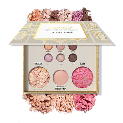 All-in-one Makeup Palette with Eye Shadow, Contouring, Blush, Highlighter, and Eyelid Brightening in One; Versatile Makeup