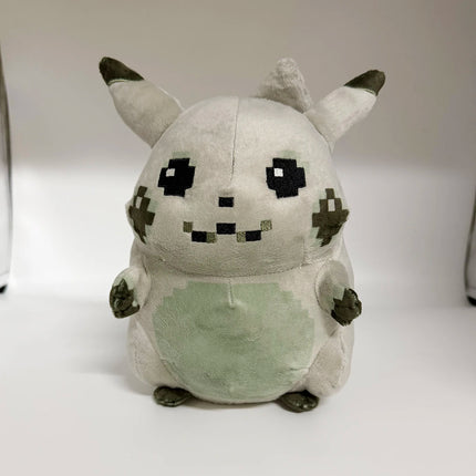 Pokemon Center Pikachu PokéMon 30th Anniversary Cartoon Pixel Style Plush Toy Dark Lightning Pikachu Stuffed Doll Anime Gift