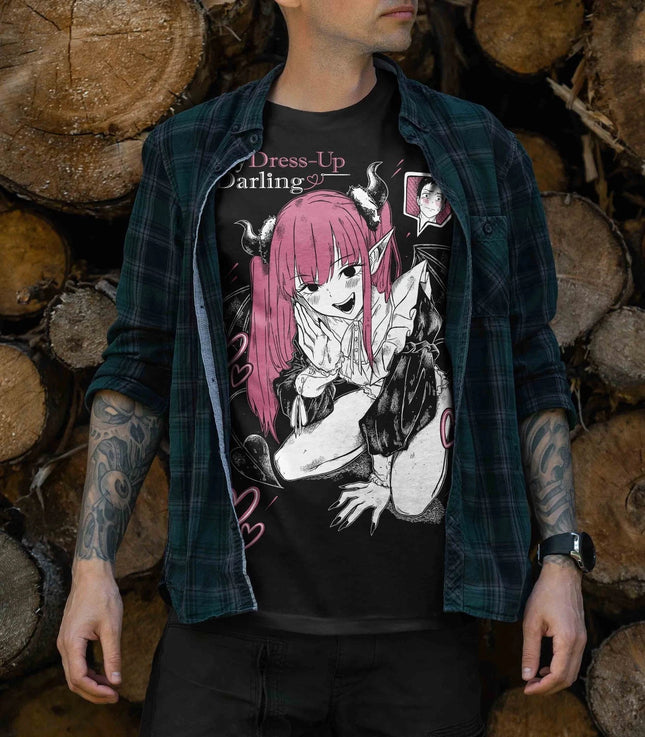Marin Kitagawa T-shirt My Dress Up Darling Anime Shirt Men and Women Summer Cotton Comfortable Loose Fashion Short Sleeve Top