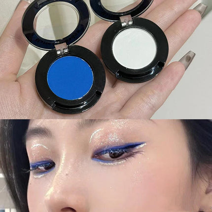 Single Klein Blue Smoked Blue Eye Shadow Palette Gothic Red Pigments Smoked Eye Makeup White Lying Silkworm Eyeshadow Eyeliner