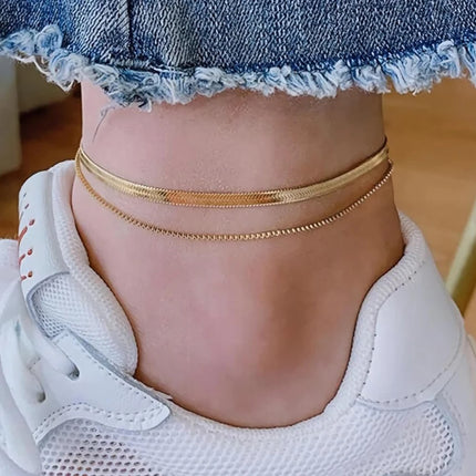 Stainless Steel Delicate Anklet for Women Gold Color Chain Anklet Bracelets on The Leg Do Not Fade Anklet Jewelry Women 2025 new