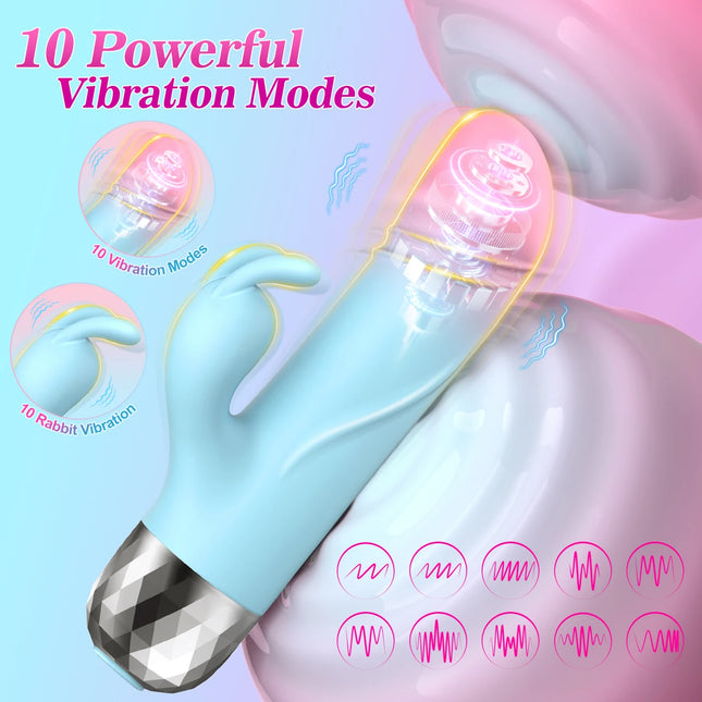 Powerful Rabbit Vibrator for Women Clitoris Stimulator Silicone G Spot Vagina Massager Female Dildo Sex Toys for Adults 18+