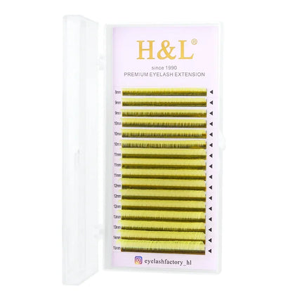 Color Lashes Violet Blue Brown Green Red White Pink Yellow Eyelash Extensions Individual Colored Eyelashes False Mink Eyelashes