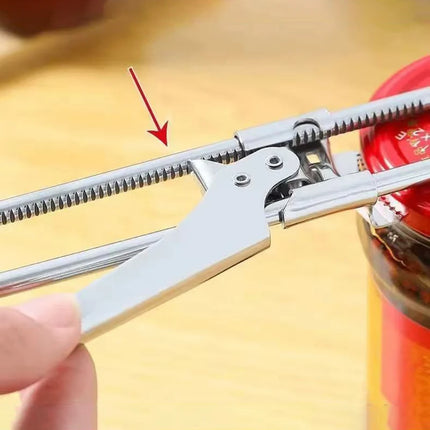 Adjustable Multi-Function Bottle Opener For Kitchen Tools Stainless Steel Lids Off Jar Opener Labor-Saving Screw Can Opener