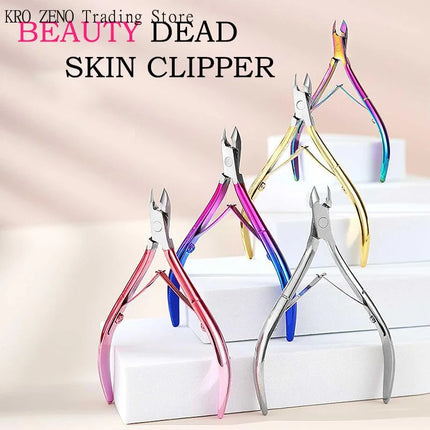 🔝1 Pcs Cuticle Nippers Nail Manicure Cuticle Scissors Clippers Trimmer Dead Skin Remover Pedicure Stainless Steel Cutters Tool✨
