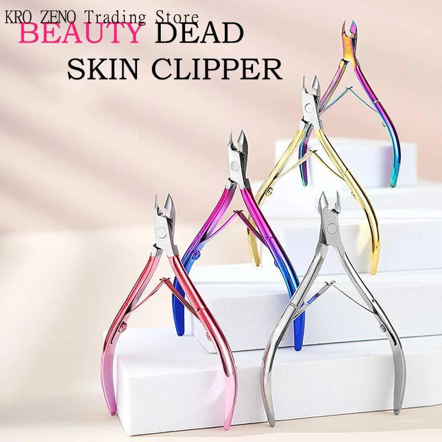 🔝1 Pcs Cuticle Nippers Nail Manicure Cuticle Scissors Clippers Trimmer Dead Skin Remover Pedicure Stainless Steel Cutters Tool✨
