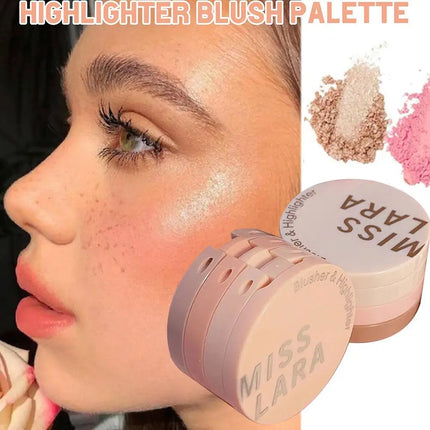 Highlight Powder Matte Blusher Eye Shadow 3 In 1 Face Makeup Natural Palette Multi-color Delicate Shiny Beauty Makeup Cosmetics