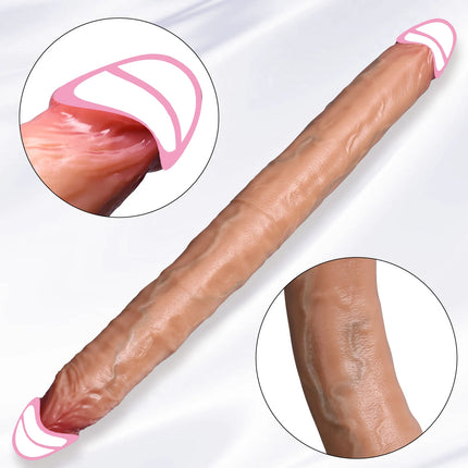 Double Ended Dildos Soft Silicone Long Dildos Penis Vaginal G-spot Massage Orgasm Dick Lesbian Masturbator Butt Plug Sex Toys 18