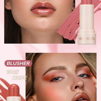 BEAUTY GLAZED multi-colour matte highlight blush stick glazed non-stick glass delicate and supple multi effect makeup