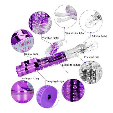  Telescopic Dildo Vibrator for Women G-Spot Rabbit Clitoris Stimulator Vaginal Massager Adults Female Masturbation Sex Toys18+