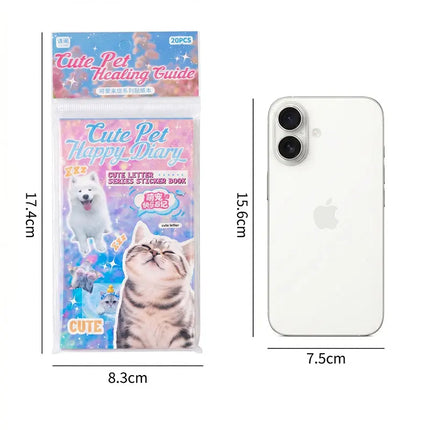 Cat Dog Stickers Book Value Set with 482/501pcs Meme Stickers Books for Scrapbook Journal and Planner Coil Bound Sticker Albums