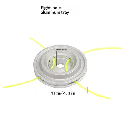 With 4 Nylon Lines For Brush Cutter Strimmer Replacement Universal Mower Aluminum Grass Trimmer Head Brush Cutter Head