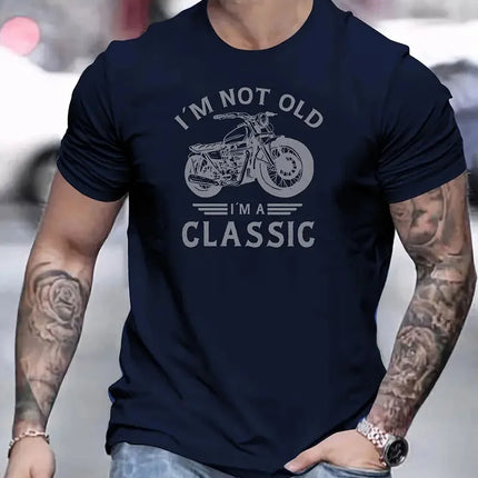 Fashionable And Personalized Men's T-shirt Motorcycle 3D Printed Harajuku Street Round Neck T-shirt Oversized T-shirt Casual Top