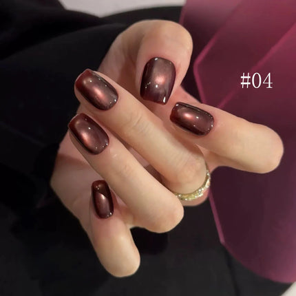 MIANEL 12ML Burning Love Cat Eye Gel Polish 2025 New Arrival - Brightening Dragon Fruit Pink with Glass Bead Cat Eye Nail Art