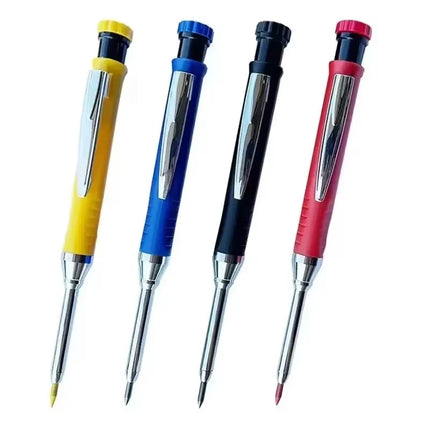 Solid Carpenter Pencil Set Mechanical Woodworking Tools with Refill for Carpentry Marking And Scriber Construction Job E