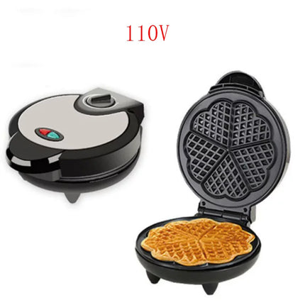 Home breakfast machine waffle maker automatic mini double-sided heating electric baking tray light eating machine