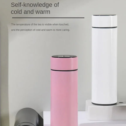 500ml Stainless Steel Thermos Bottle with Digital Temperature Display LED Intelligent Temperature Measurement Cup Vacuum Flask